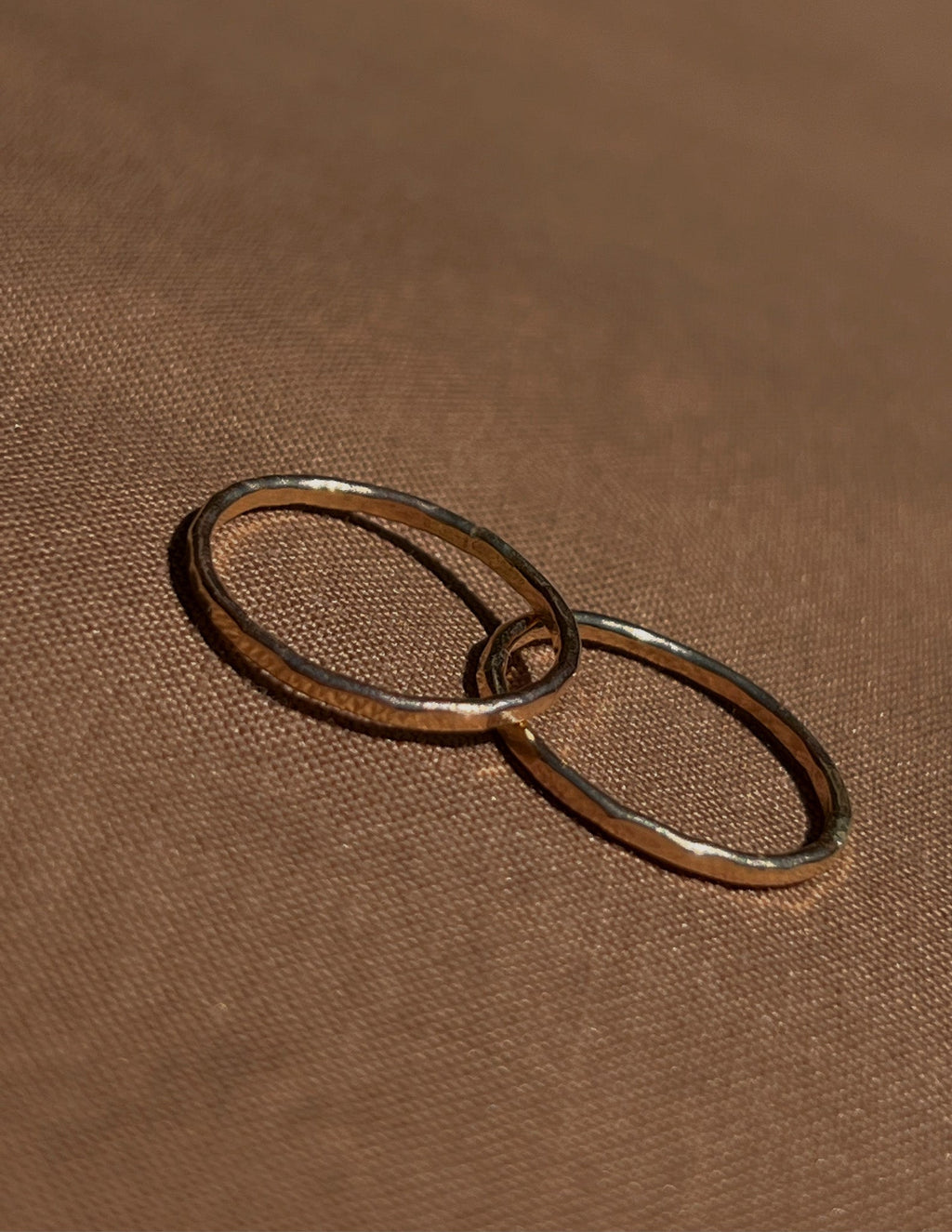 14k Yellow Gold Hammered Ring