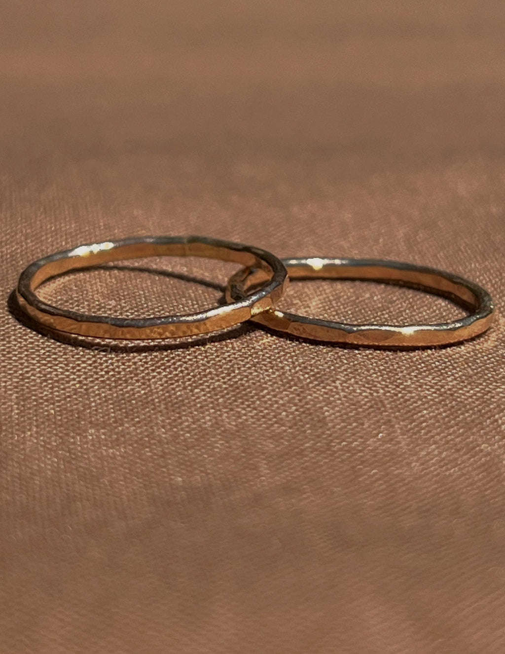 14k Yellow Gold Hammered Ring