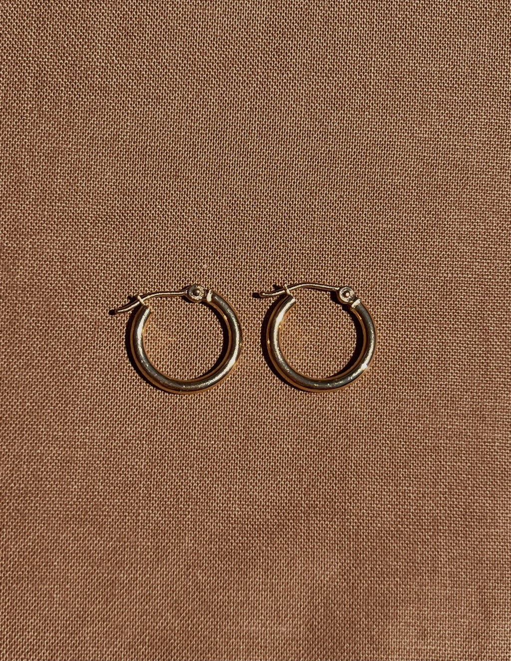 14k Yellow Gold Mini Huggies