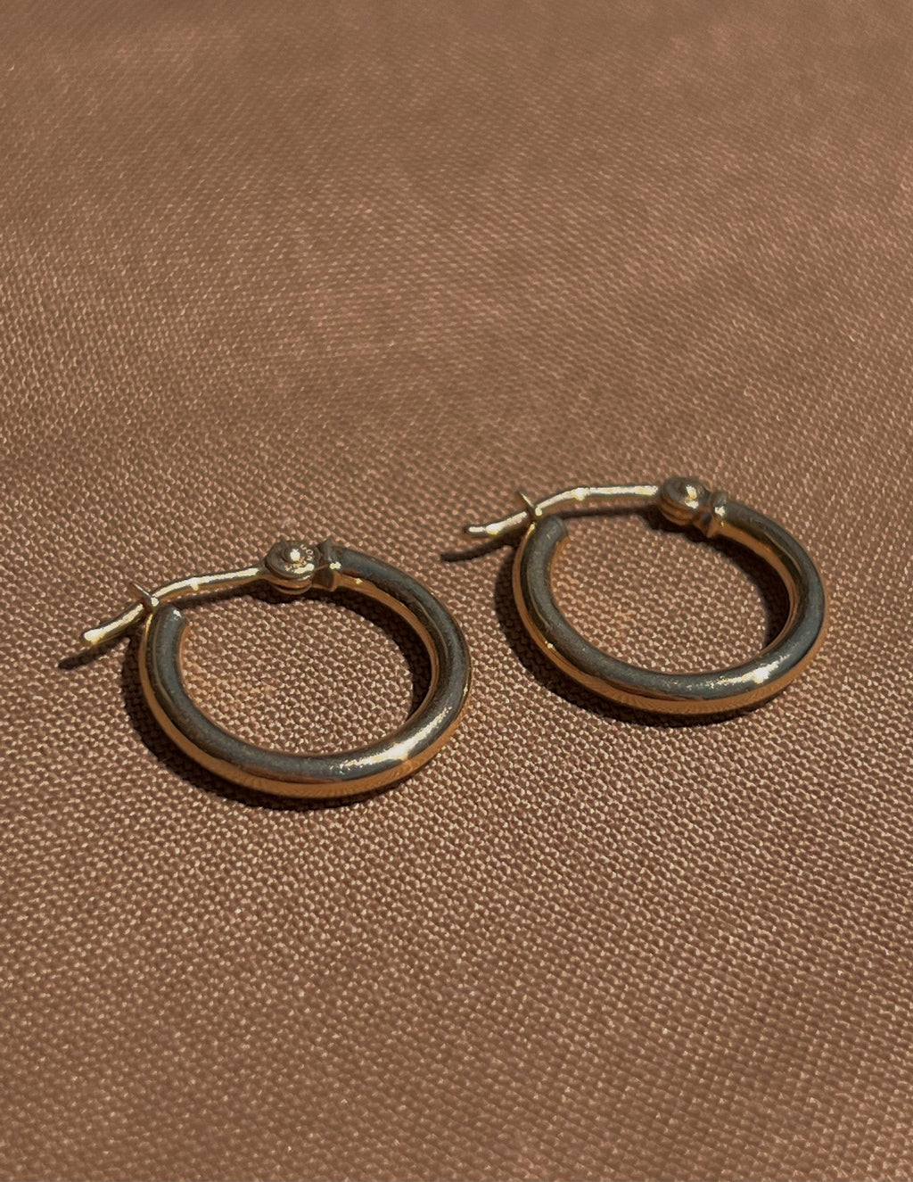 14k Yellow Gold Mini Huggies