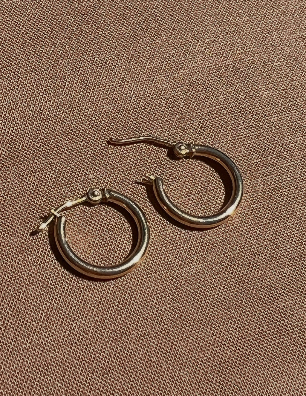 14k Yellow Gold Mini Huggies