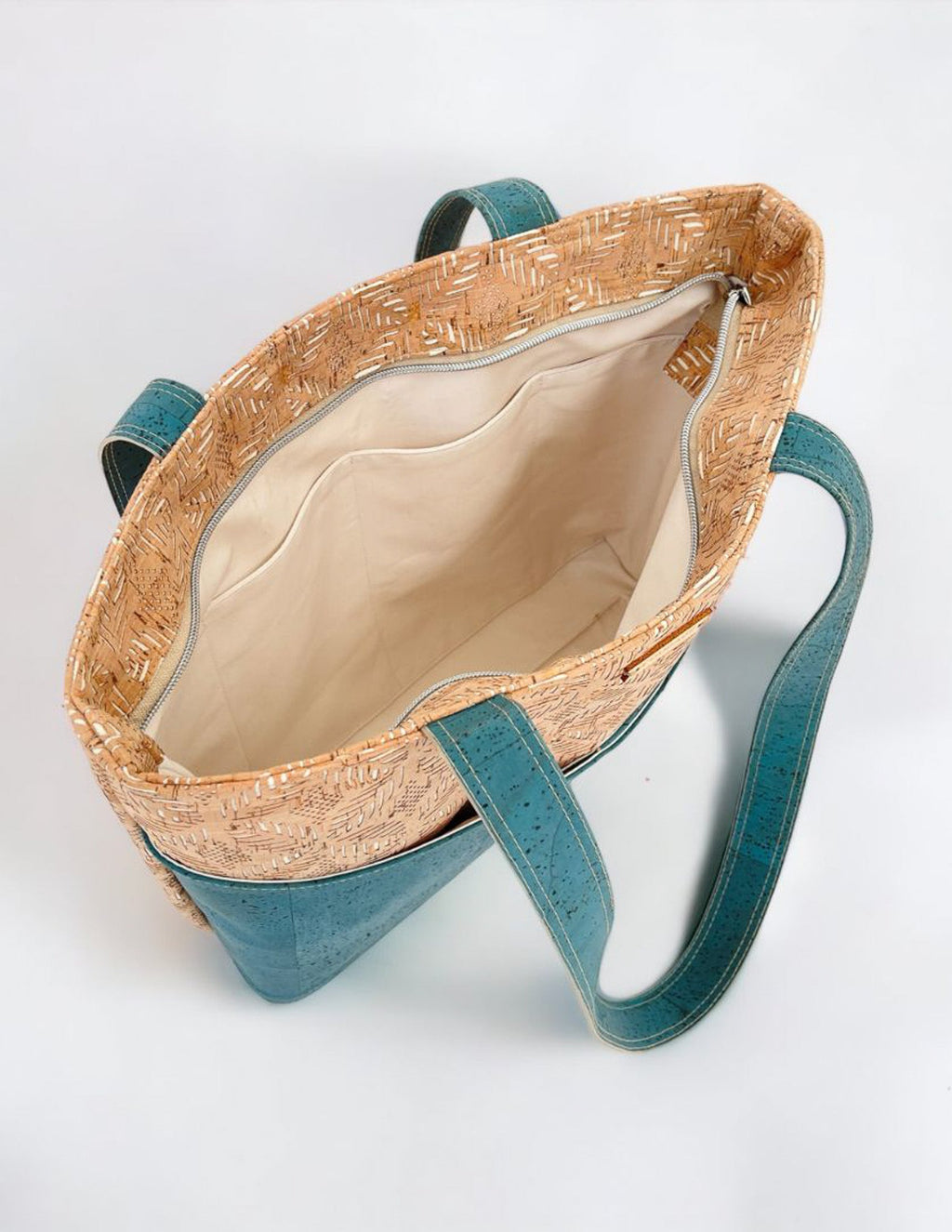 ADVOCATE zippered tote - AQUAMARINE
