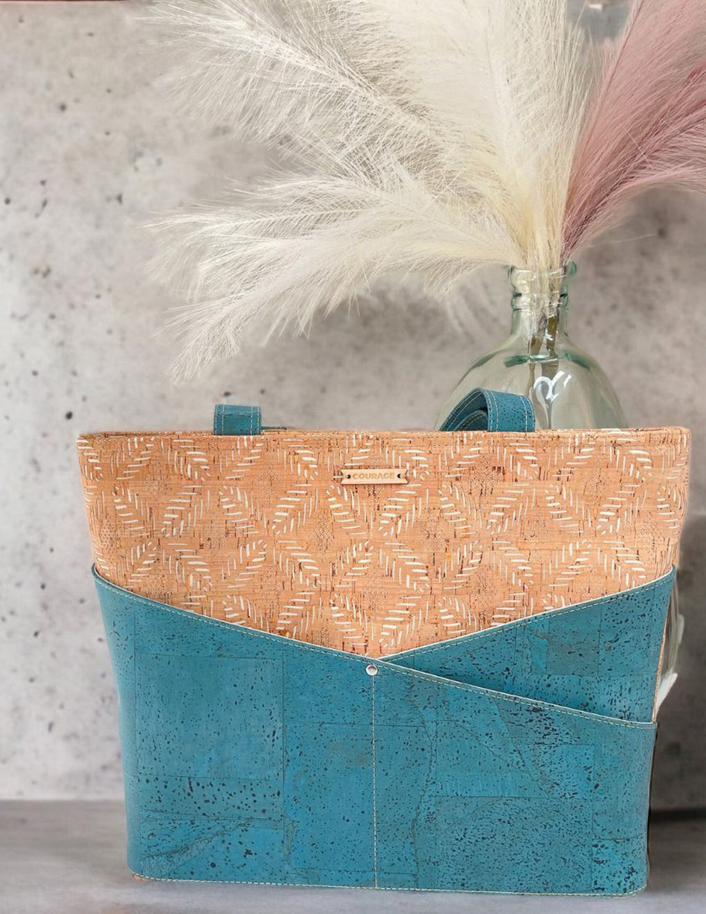 ADVOCATE zippered tote - AQUAMARINE