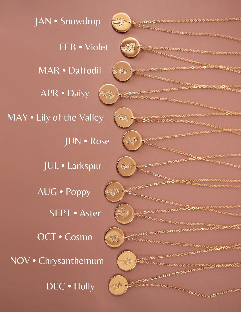 Birth Flower Necklace