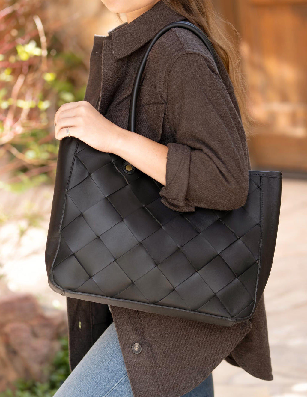 Carry-All Handwoven Tote - Black