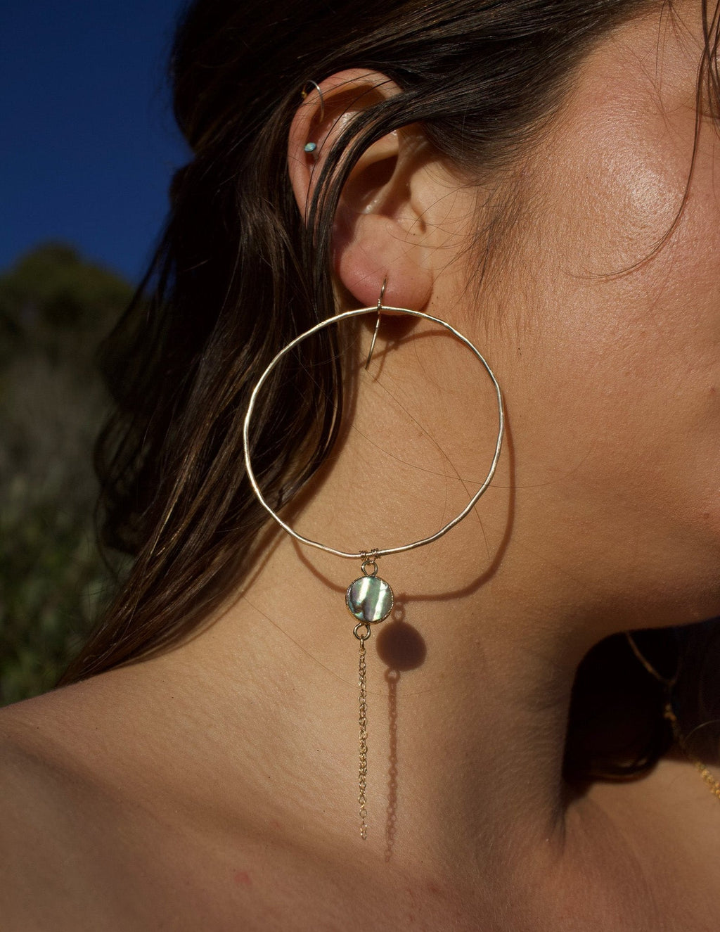 Dainty Abalone Hoops