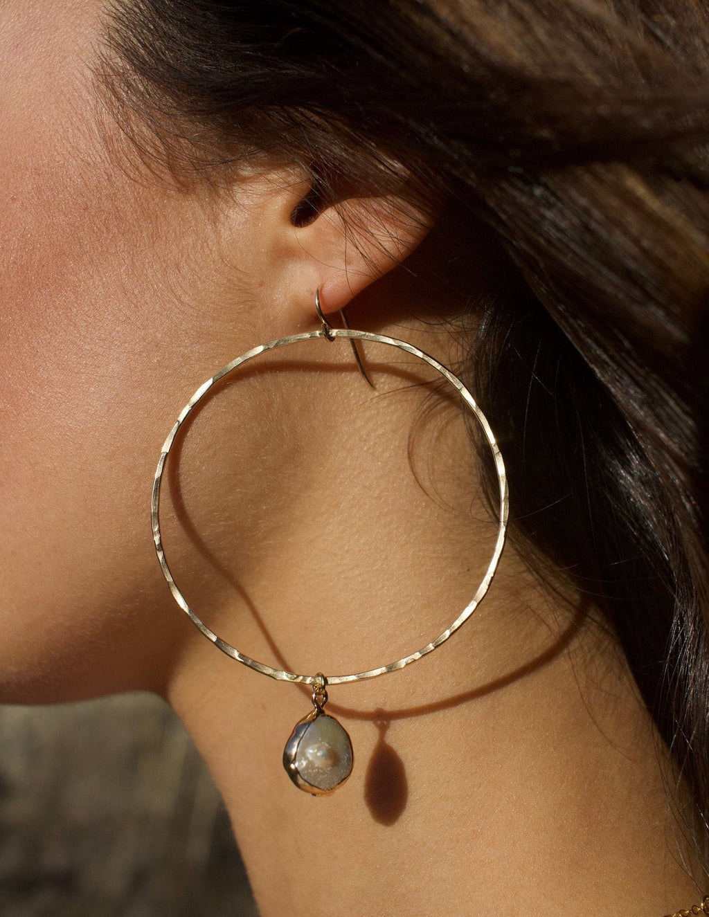 Dainty Baroque Pearl Hoops