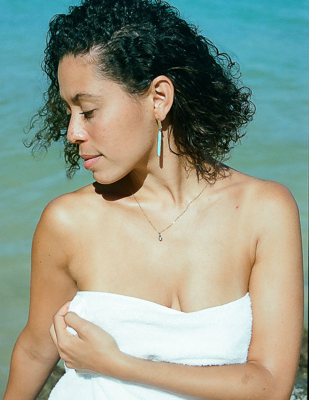 Dainty Oval Opal Necklace