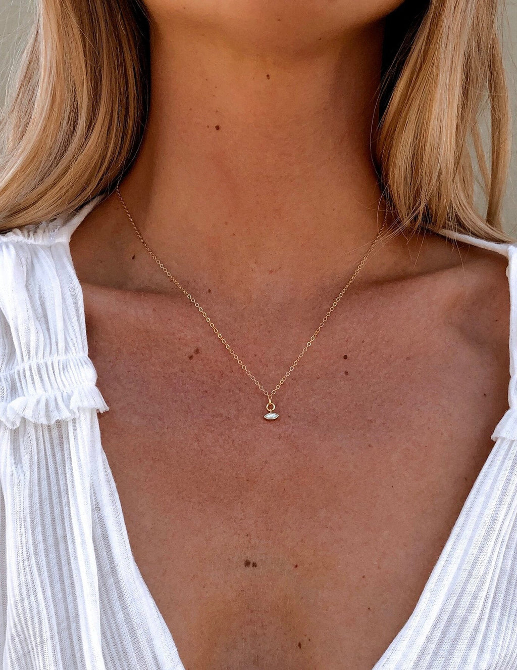 Evil Eye Opal Necklace