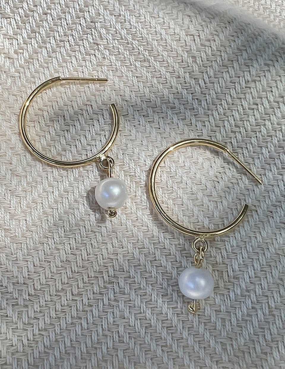 Freshwater Pearl Hoop Earrings