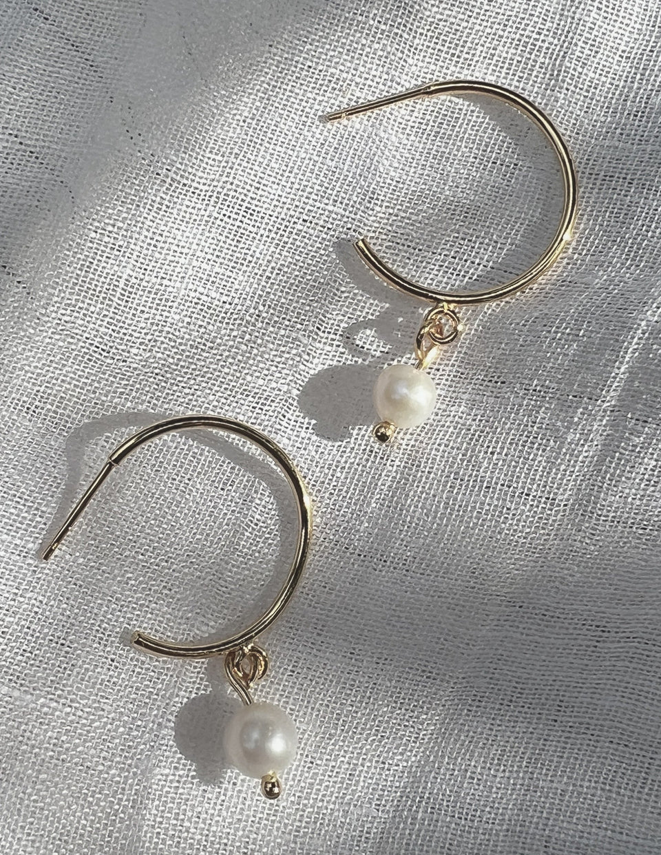 Freshwater Pearl Hoop Earrings