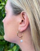 Freshwater Pearl Hoop Earrings