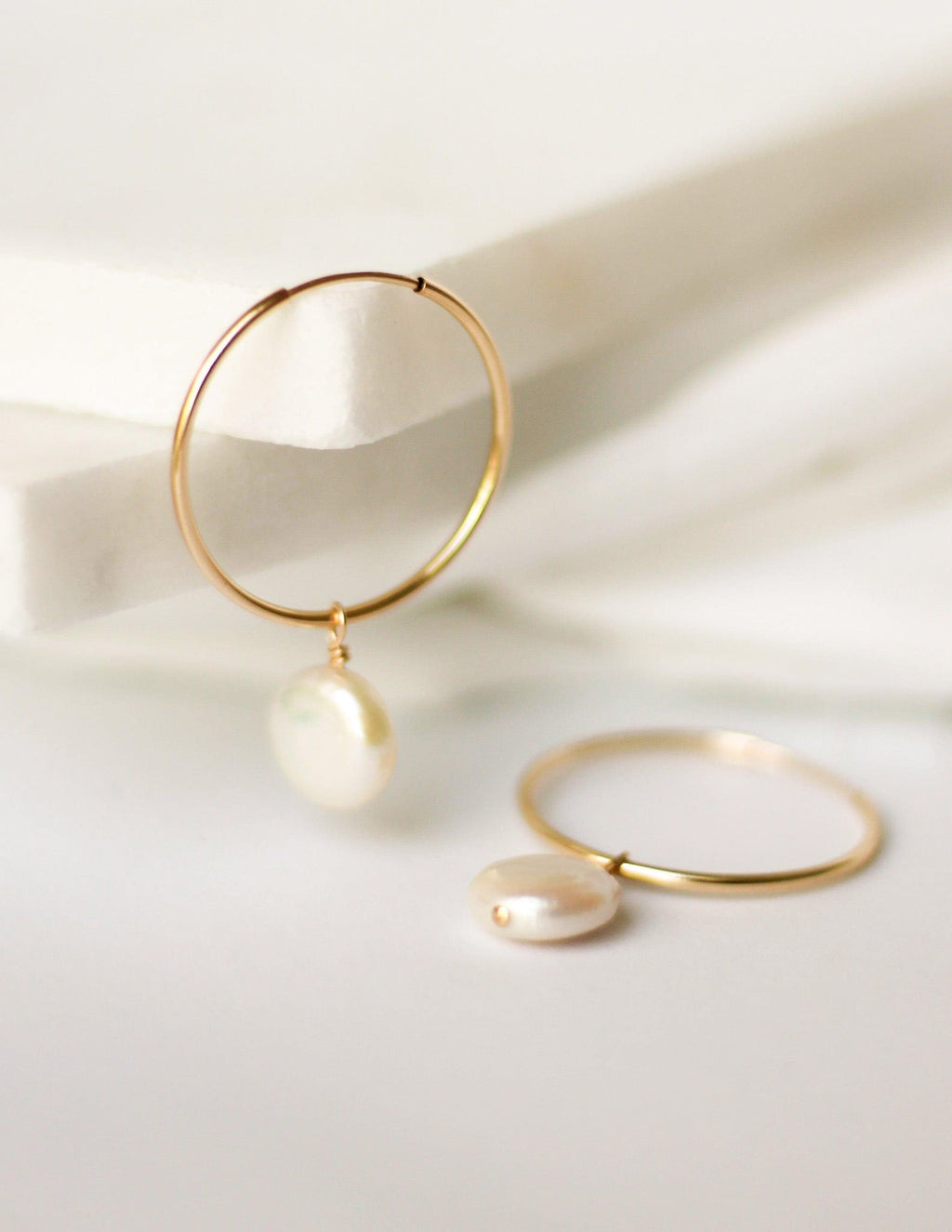 Lana Pearl Hoop Earrings