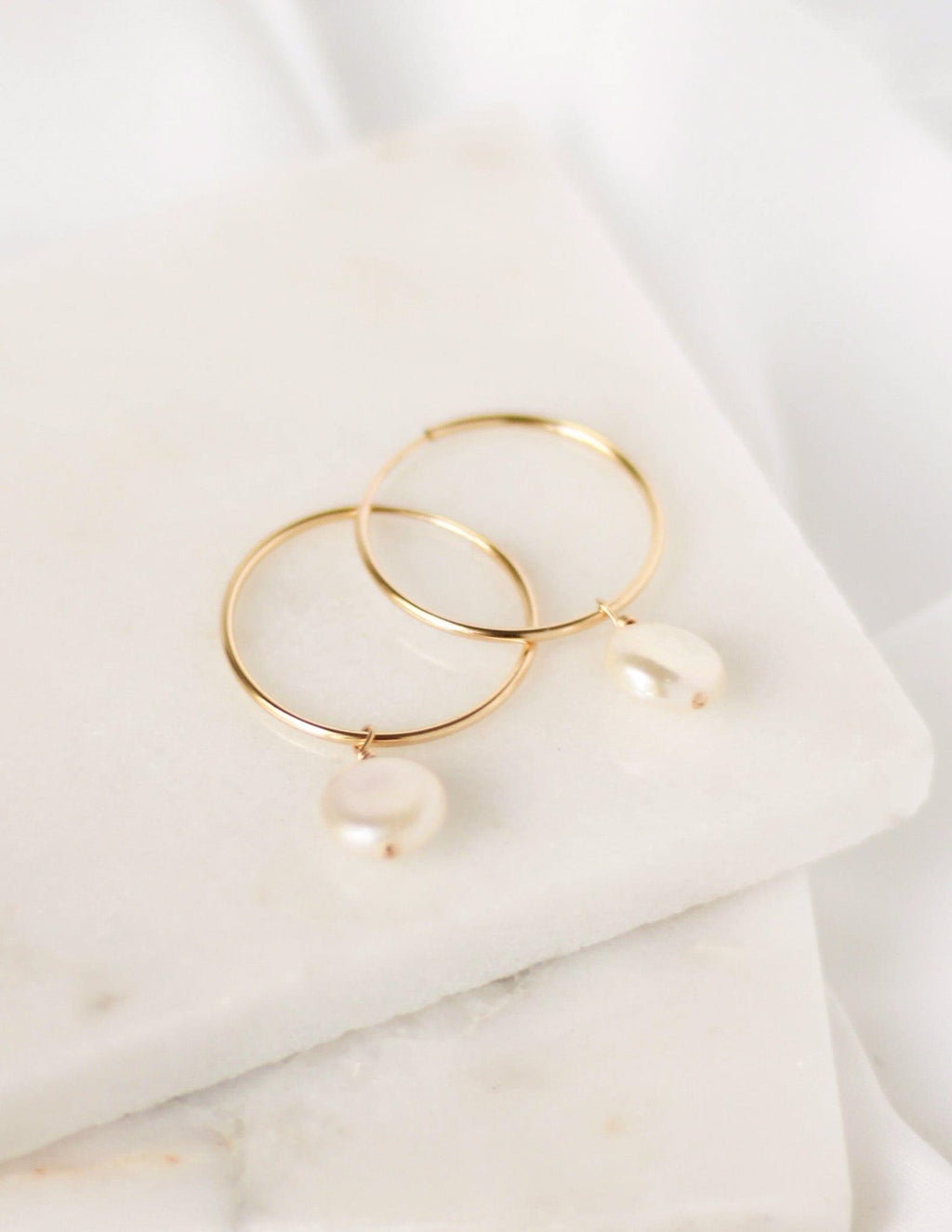Lana Pearl Hoop Earrings