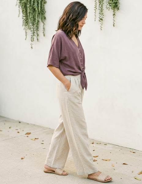Linen Alessia Cropped Pant – Sozy