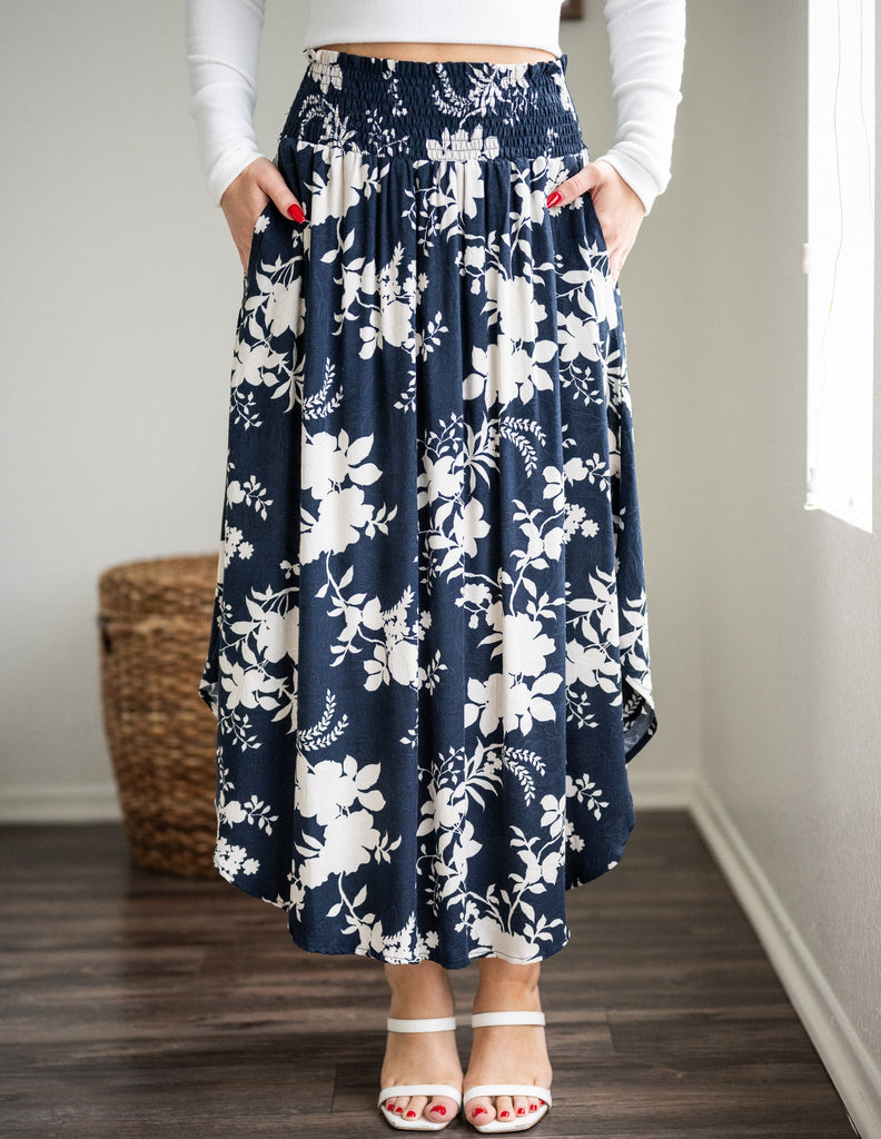 スカート VIVIANO / Tiered Skirt / Navy x Black スカート VIVIANO / Tiered Skirt / Navy x Black スカート VIVIANO