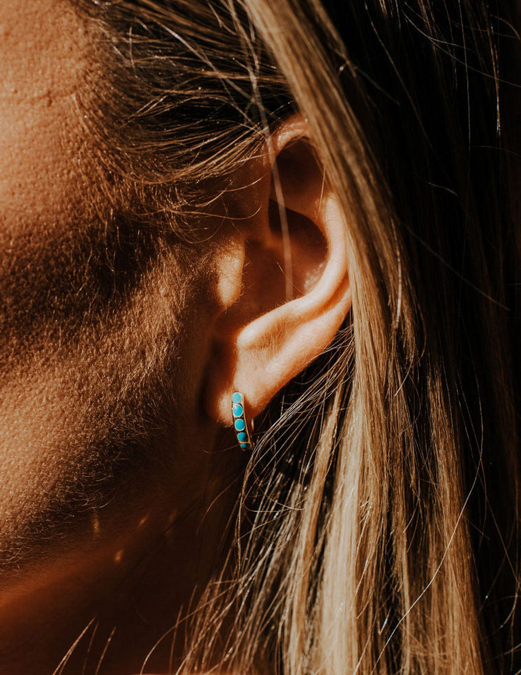 Mini Turquoise Huggies