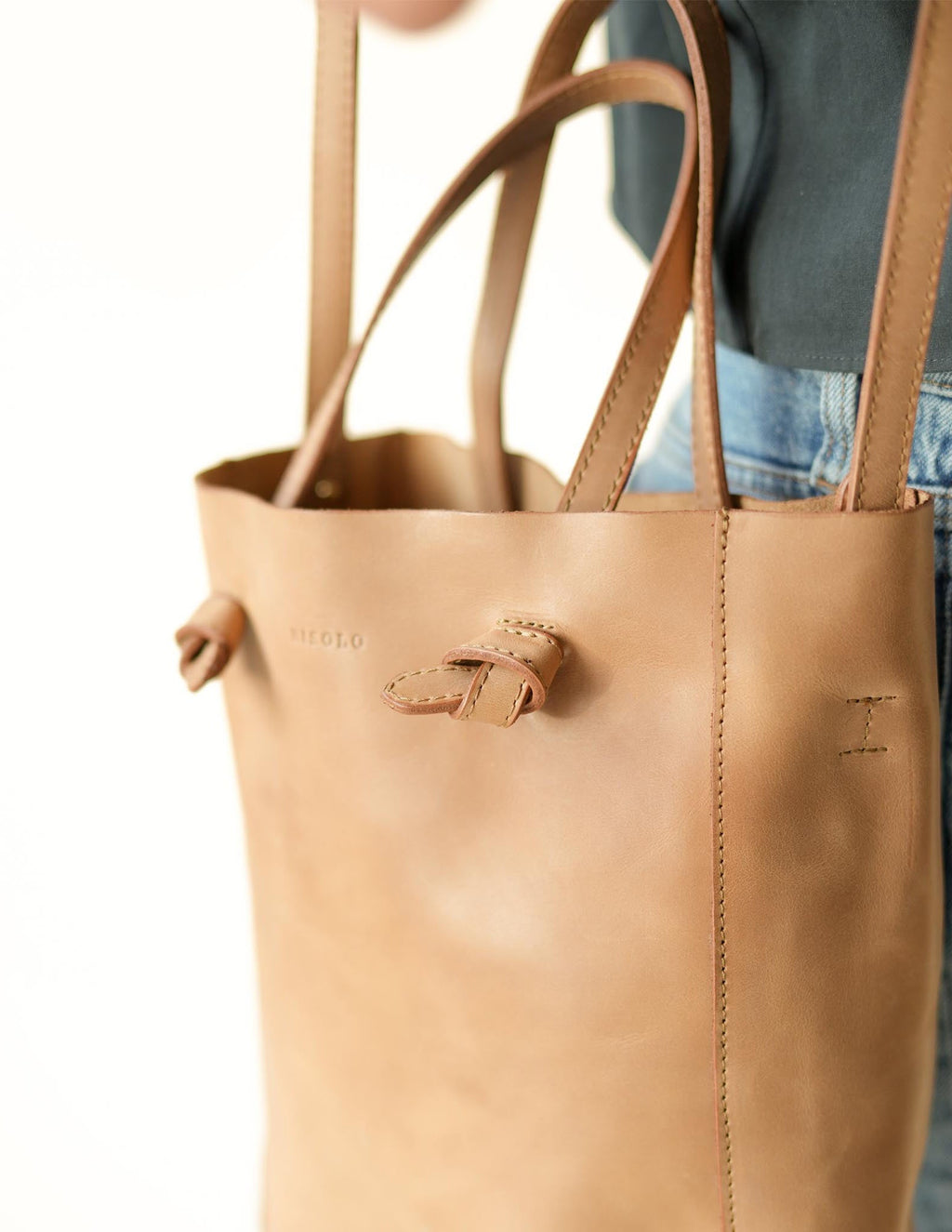 Simone Convertible Shopper - Almond
