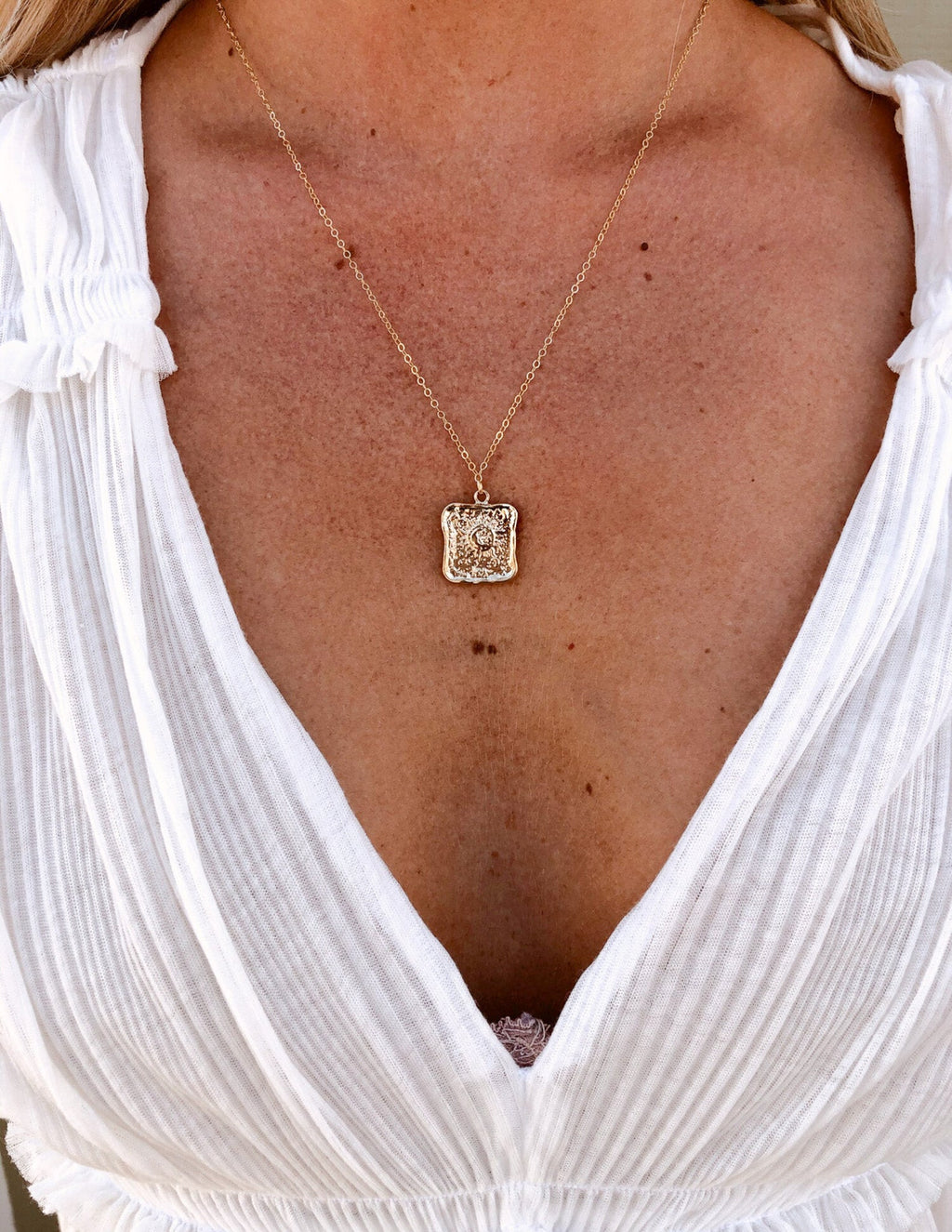 Sunburst Coin Necklace