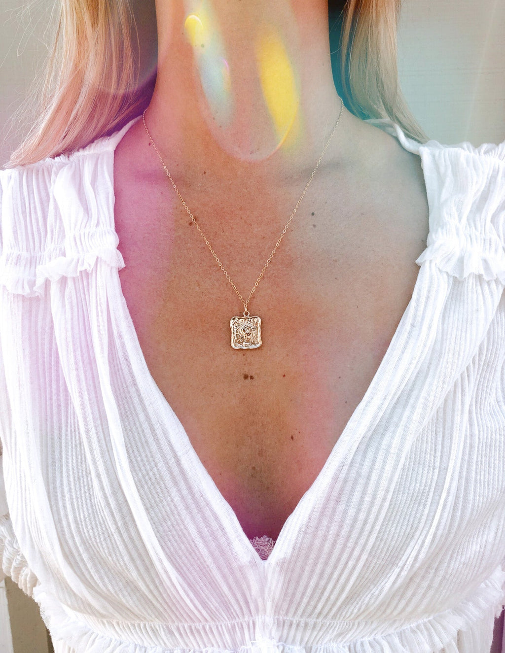 Sunburst Coin Necklace