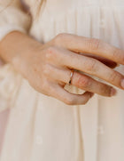 Thick Hammered Stacking Ring