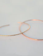 Thin Cuff Bracelet, Hammered Gold Open Bangle