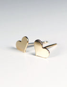 Tiny Heart Gold Stud Earrings