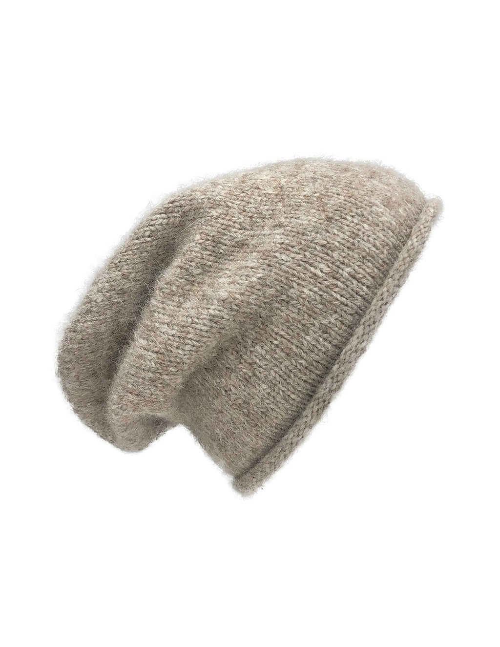 Beige Essential Knit Alpaca Beanie