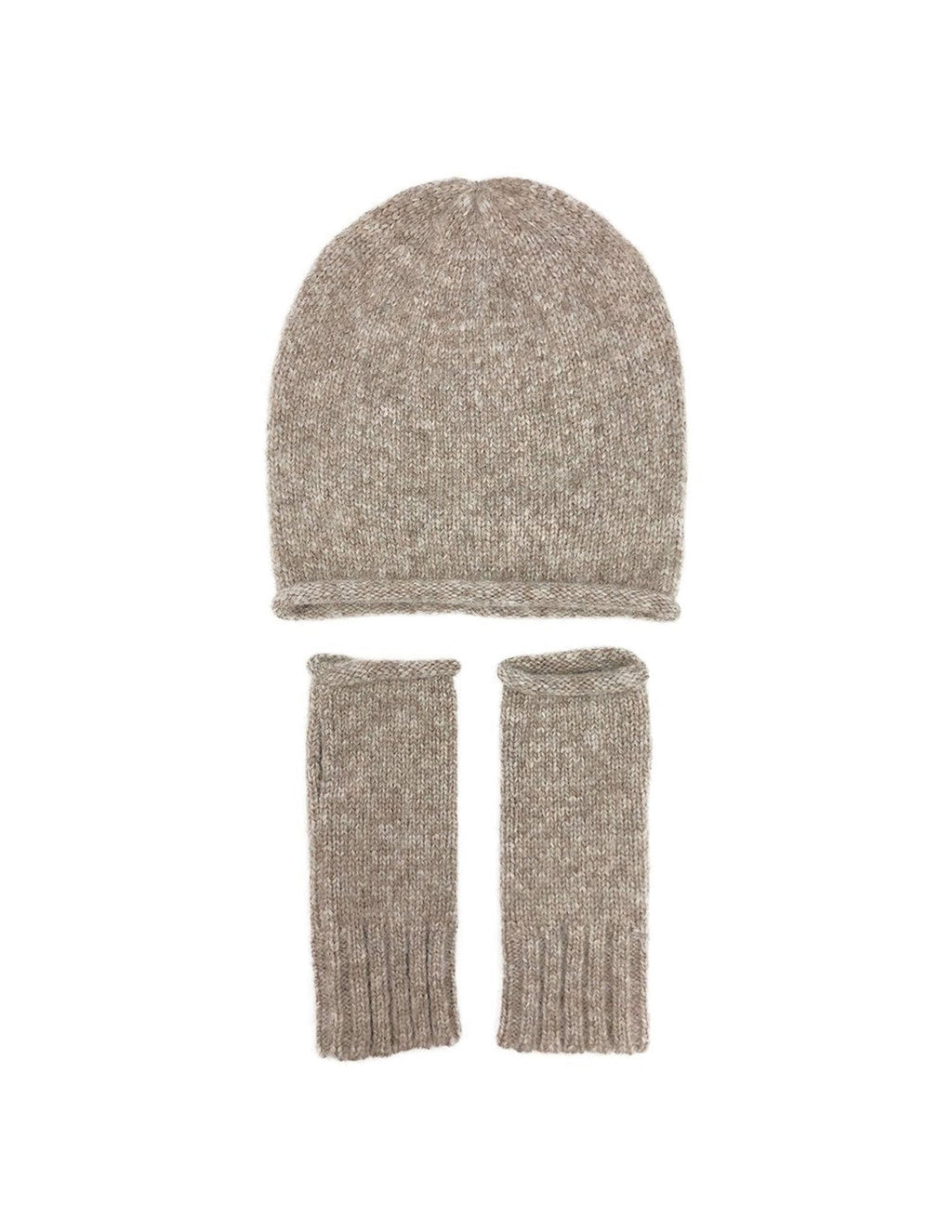 Beige Essential Knit Alpaca Beanie