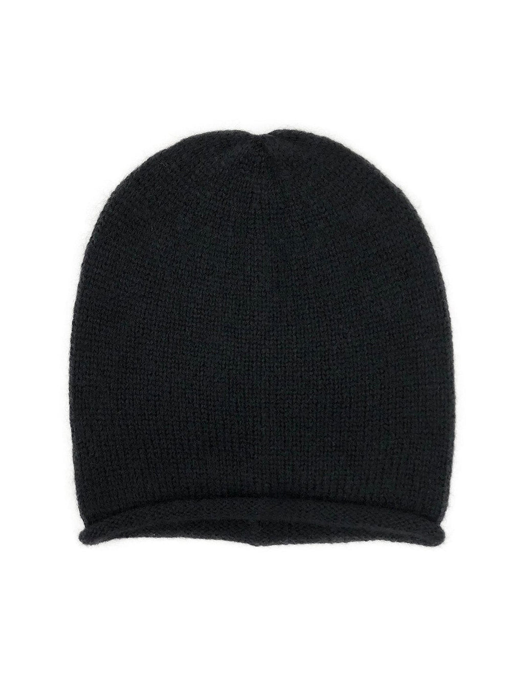 Black Essential Knit Alpaca Beanie