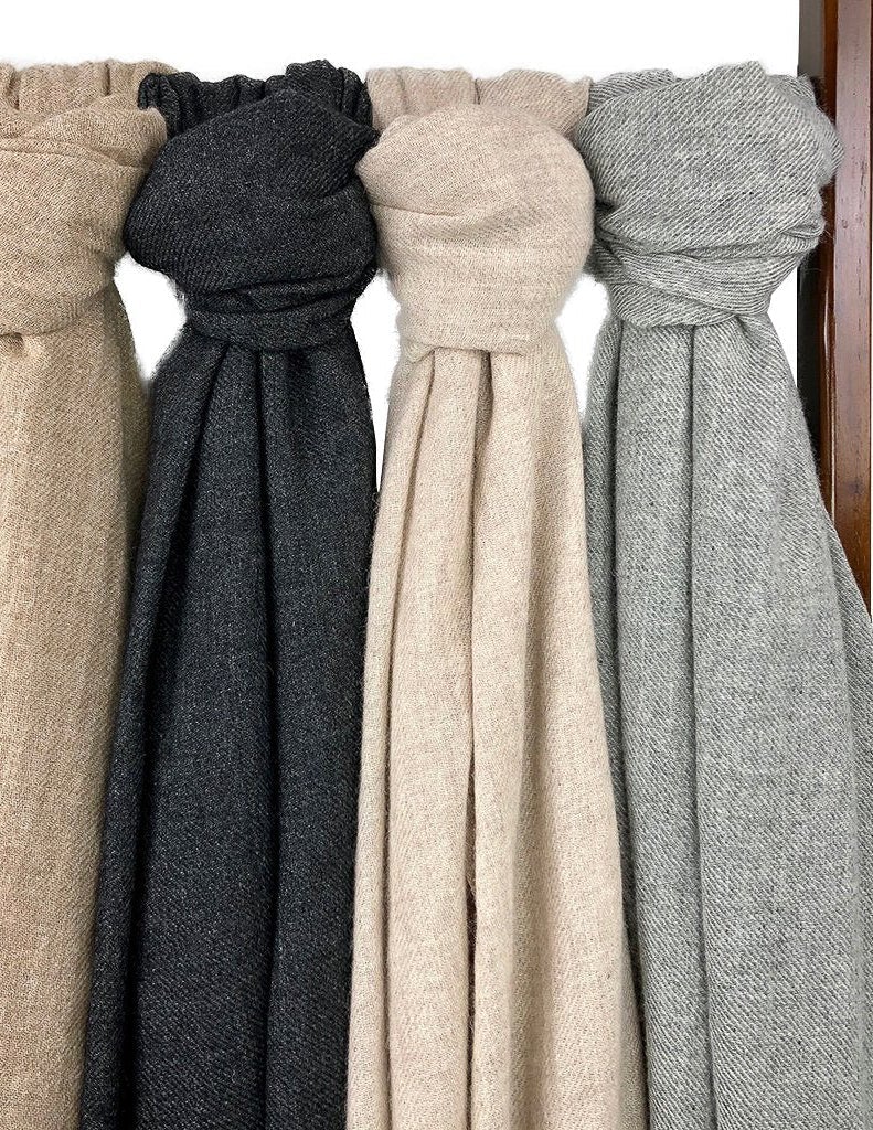 Black Handloom Cashmere Scarf