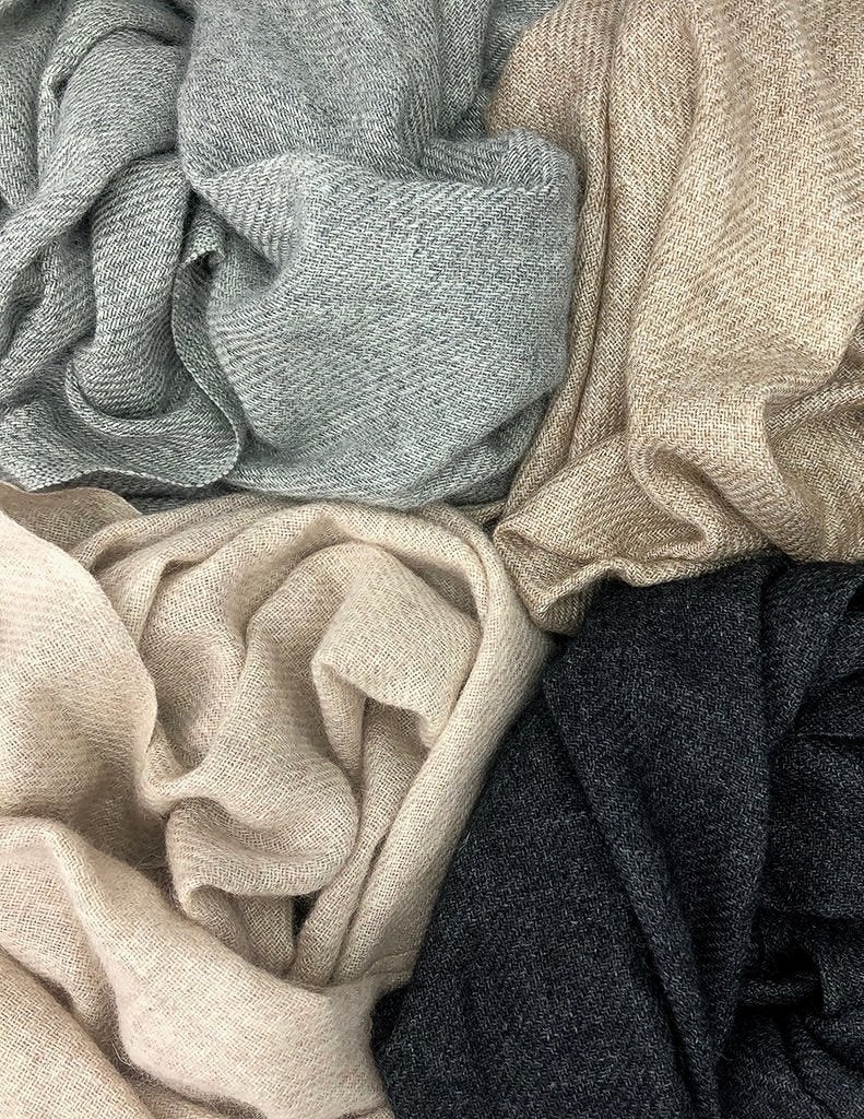 Black Handloom Cashmere Scarf
