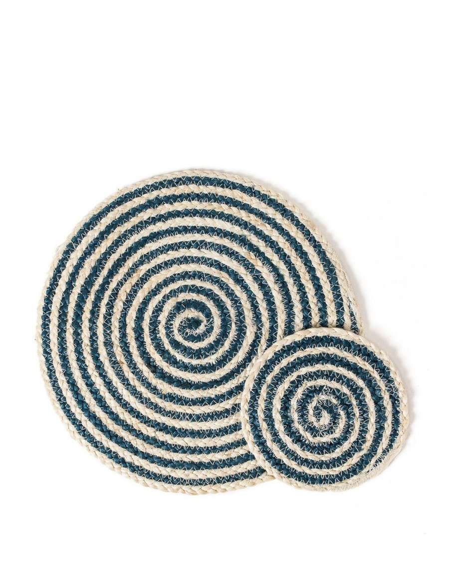 Blue Kata Spiral Coaster (Set of 4)