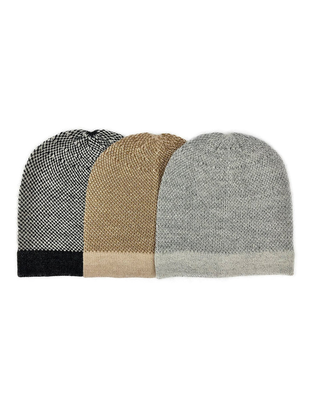 Camel Interwoven Alpaca Beanie