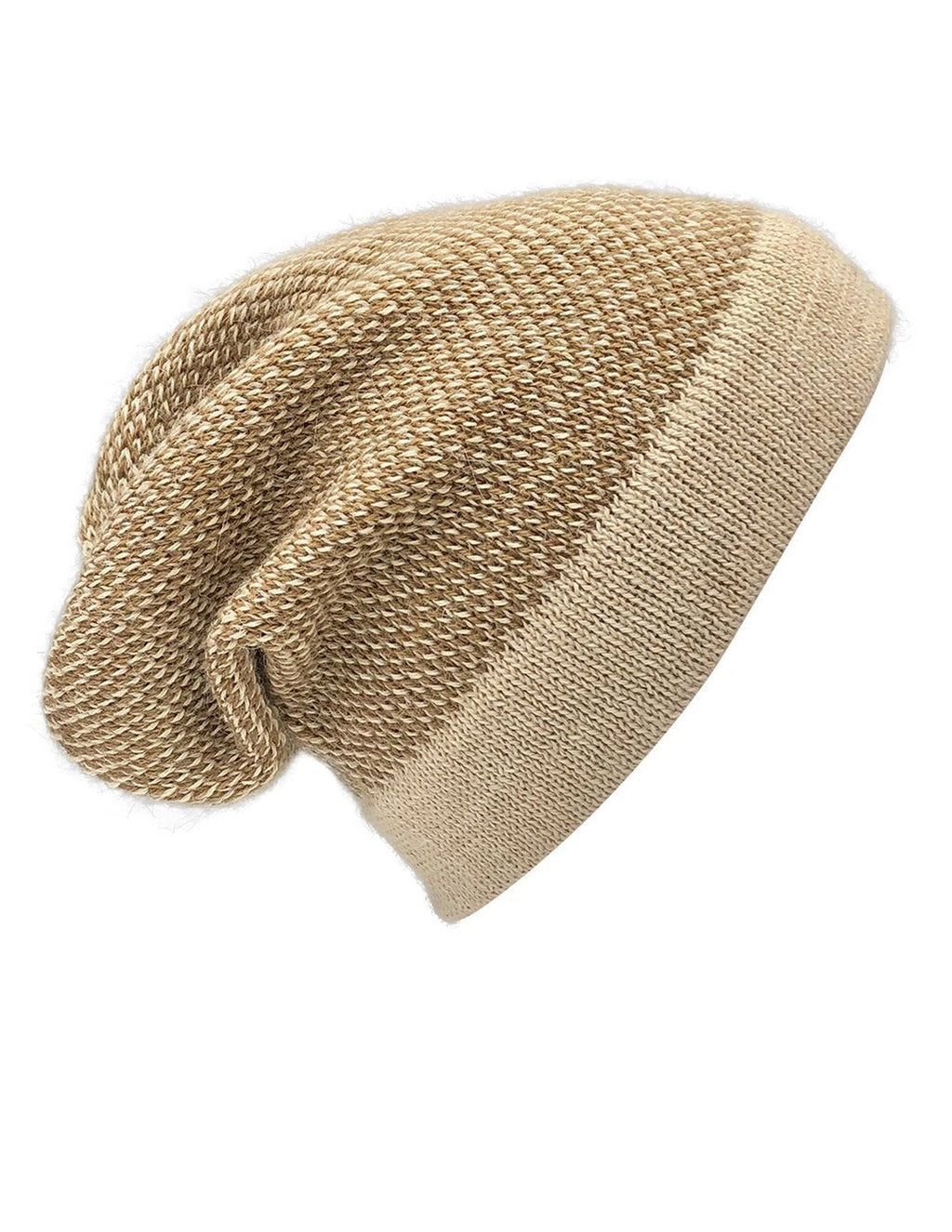 Camel Interwoven Alpaca Beanie