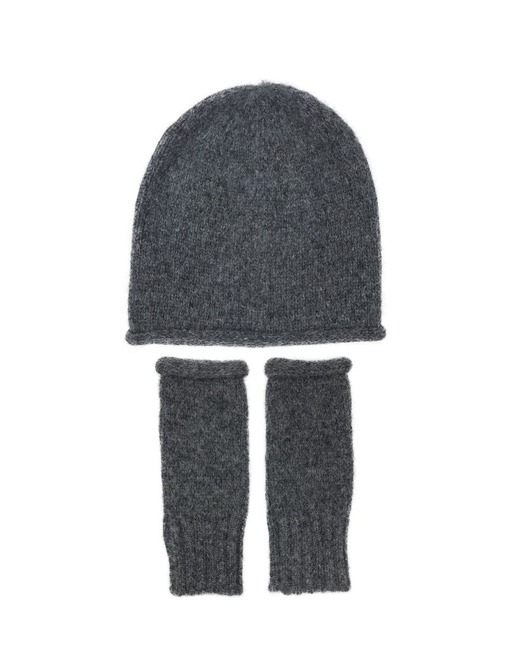 Charcoal Essential Knit Alpaca Gloves