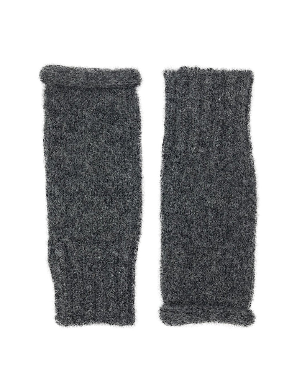 Charcoal Essential Knit Alpaca Gloves