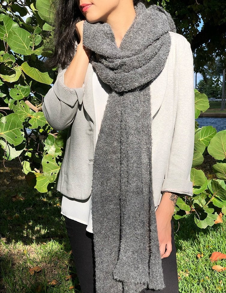 Charcoal Ultra Plush Alpaca Scarf