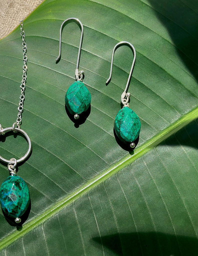 Chrysocolla Drop Earrings
