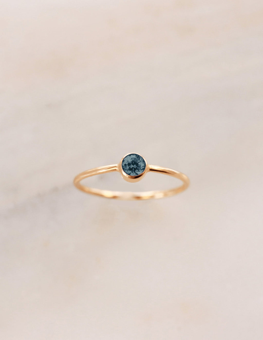 December Birthstone Ring ∙ Blue Zircon