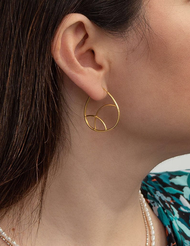 Geometric Gold Hoop Earrings