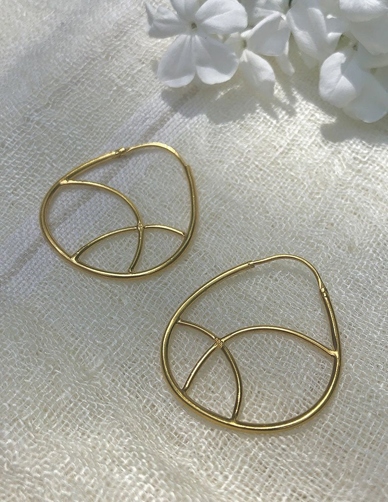 Geometric Gold Hoop Earrings