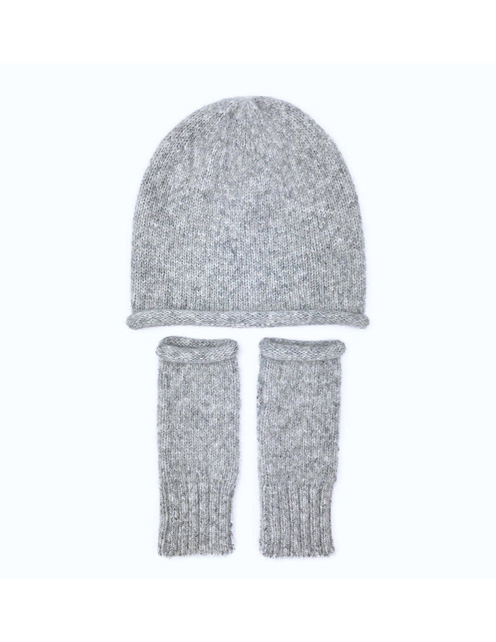 Gray Essential Knit Alpaca Beanie