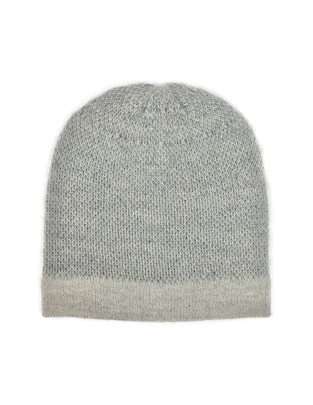 Gray Interwoven Alpaca Beanie