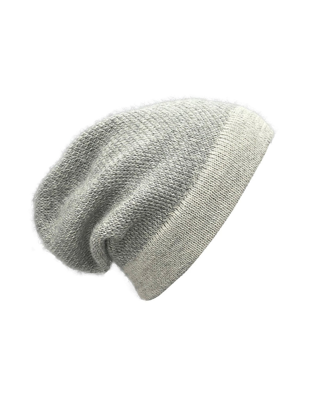 Gray Interwoven Alpaca Beanie