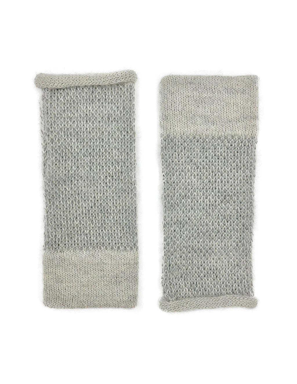 Gray Interwoven Alpaca Gloves