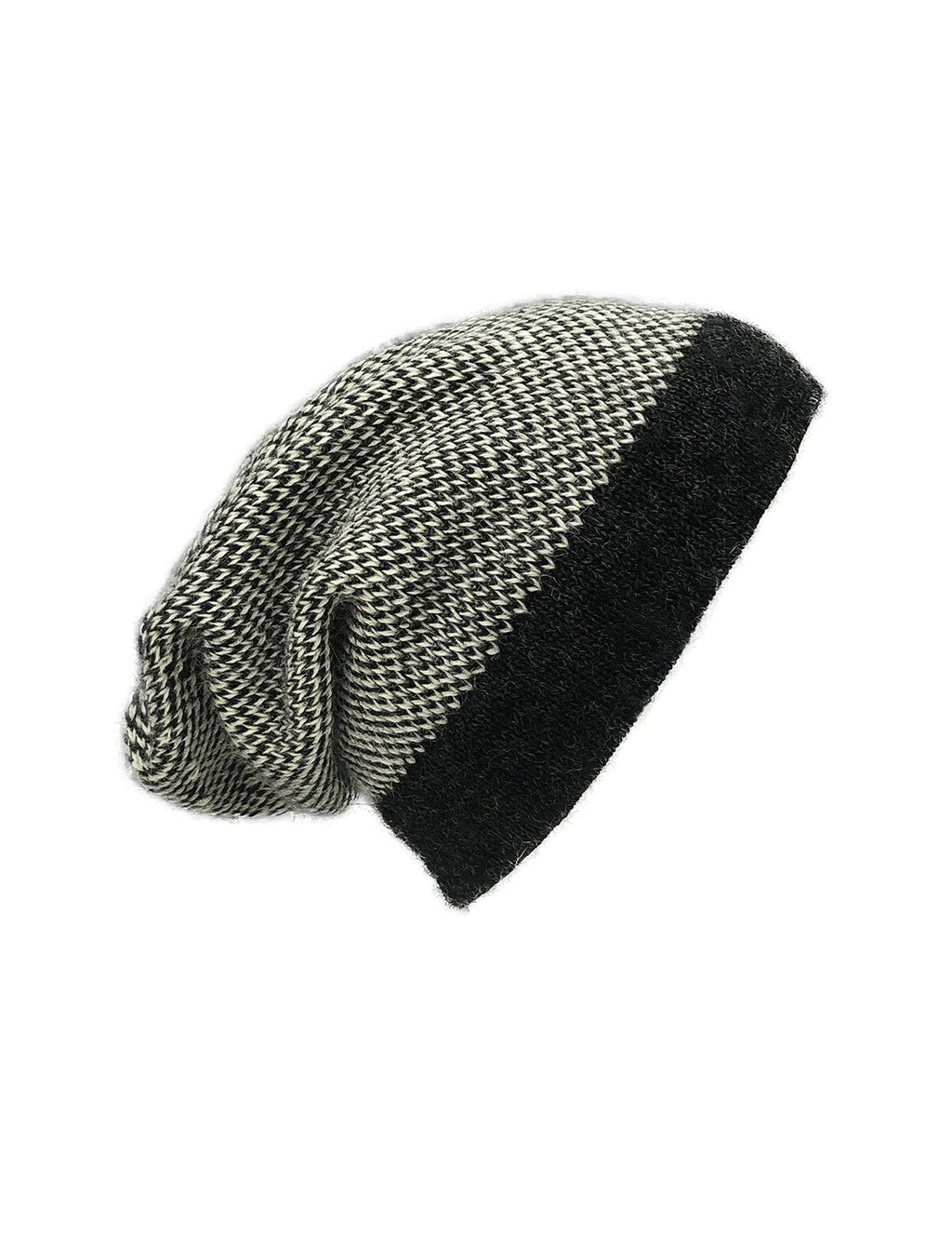 Midnight Interwoven Alpaca Beanie