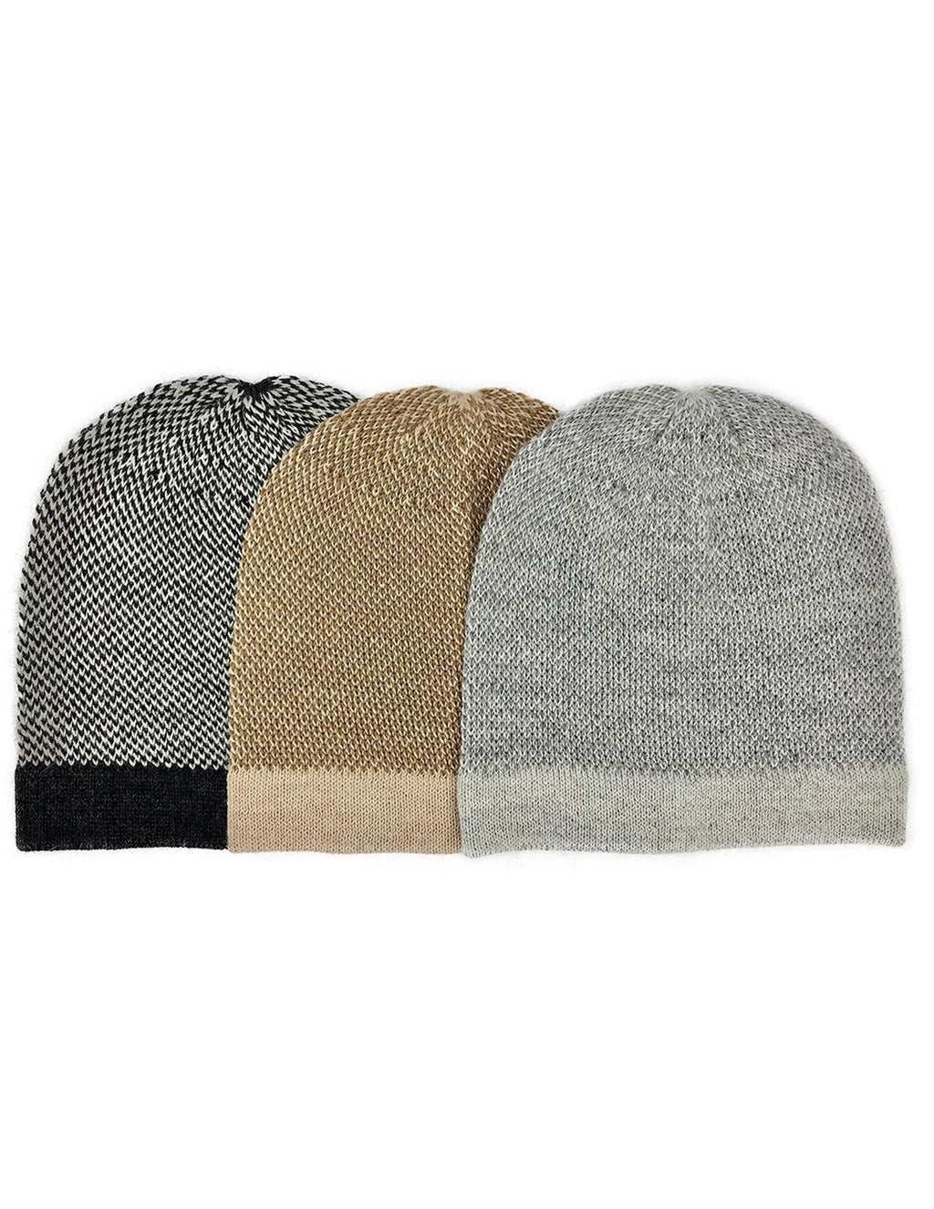 Midnight Interwoven Alpaca Beanie