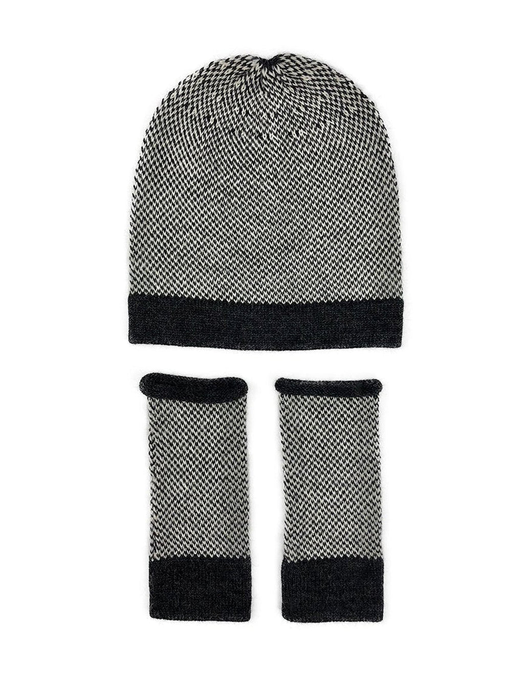 Midnight Interwoven Alpaca Beanie