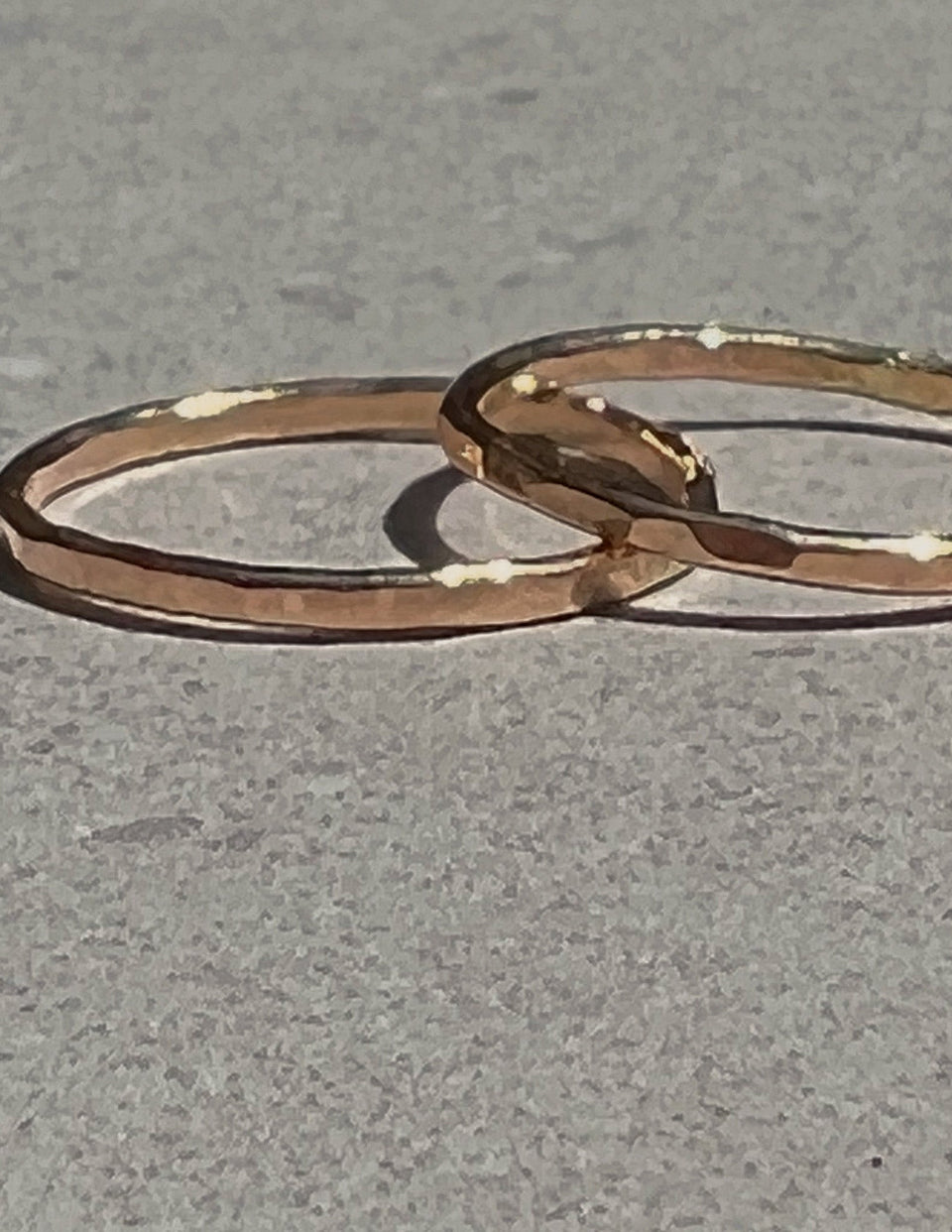 14k Yellow Gold Hammered Ring